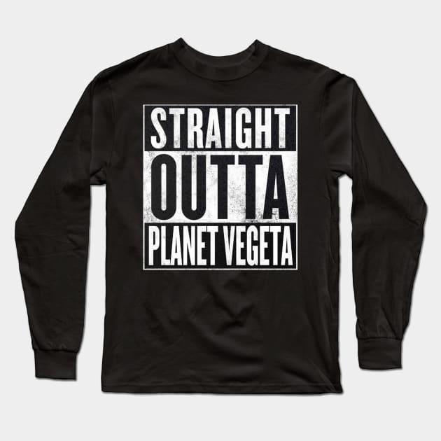 DBZ - Straight Outta Planet Vegeta Long Sleeve T-Shirt by WiccanNerd